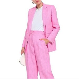 Sandro Savina Pink Pinstripe Dot Suit Blazer, size 34/XS/US 2